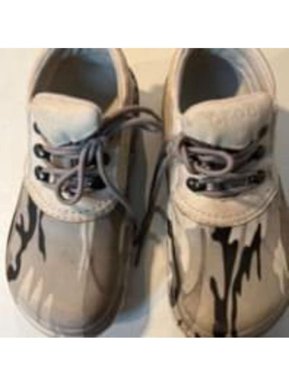 Crocs White Gray Camouflage Unisex Shoes Men's 9 Women's 11